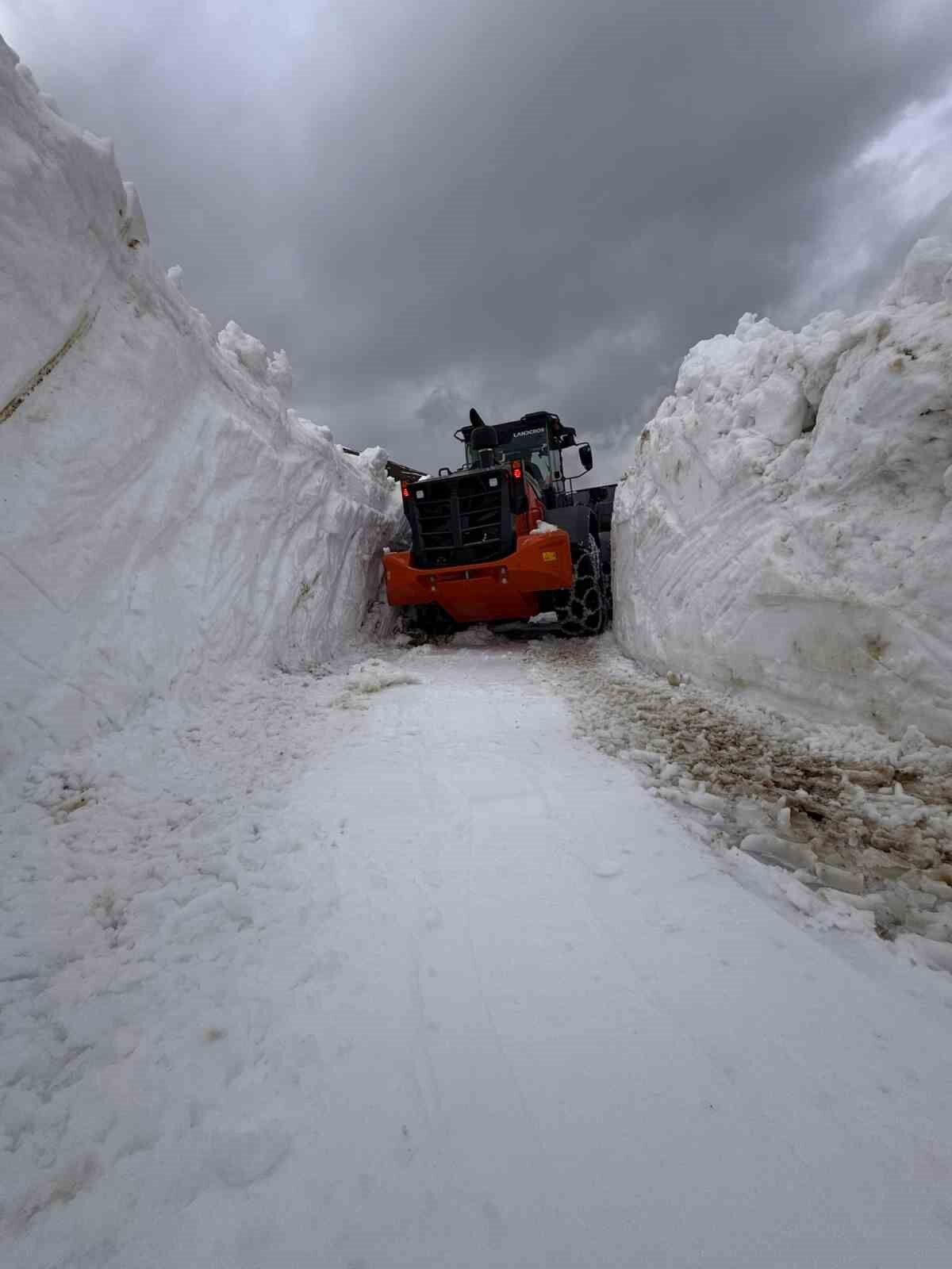 Rize'de karla kaplı yayla yolları tek tek ulaşıma açılıyor