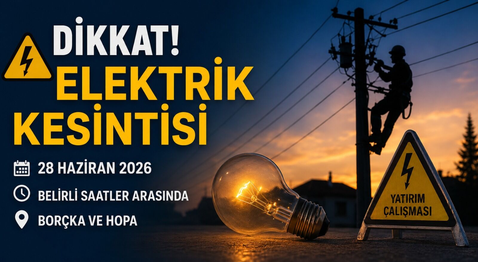 Borçka ve Hopa'da Çok Sayıda Yer Etkilenecek