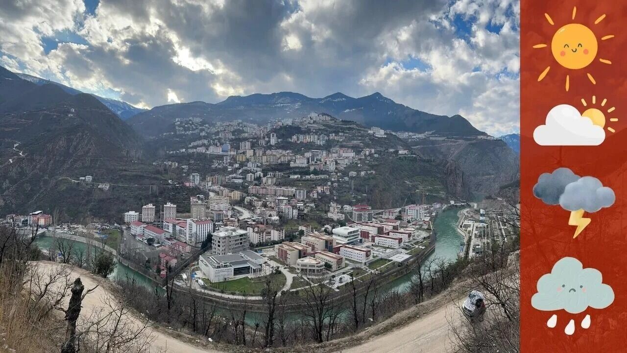 Artvin’e Kuvvetli Yağış Uyarısı