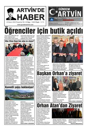 23 Kasım 2023 Tarihli Gazete