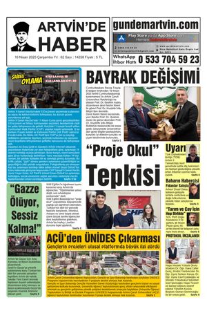 16 Nisan Tarihli Gazete