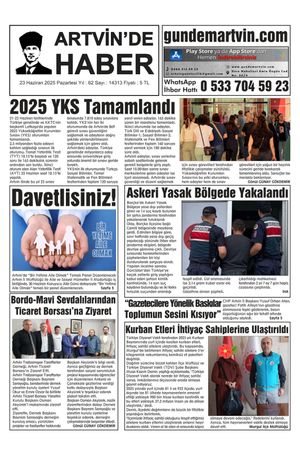 23 Haziran Tarihli Gazete