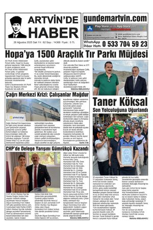 26 Ağustos Tarihli Gazete