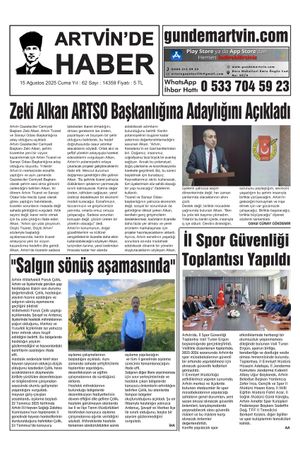 15 Ağustos Tarihli Gazete