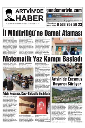 19 Ağustos Tarihli Gazete