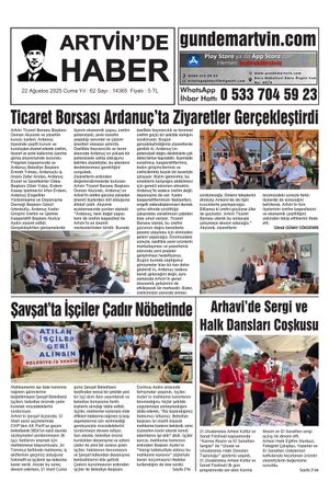 22 Ağustos Tarihli Gazete