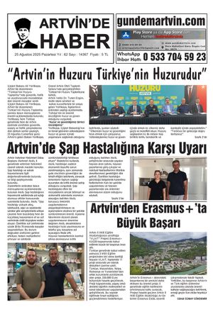 25 Ağustos Tarihli Gazete