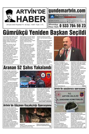 29 Eylül Tarihli Gazete