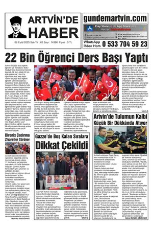 9 Eylül Tarihli Gazete