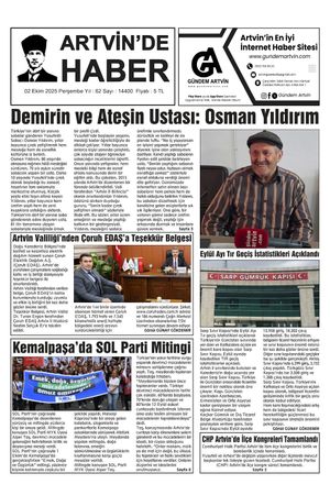 2 Ekim Tarihli Gazete