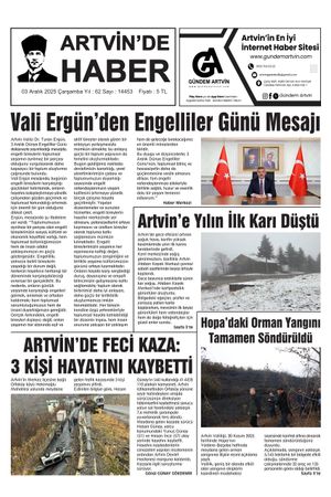 3 Aralık Tarihli Gazete