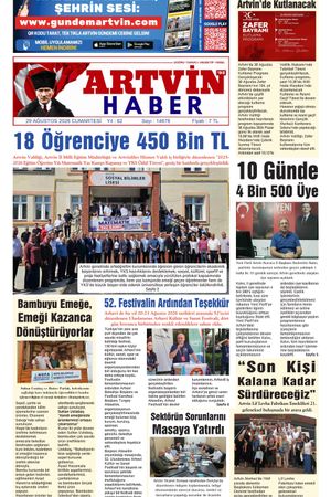 29 Ağustos Tarihli Gazete