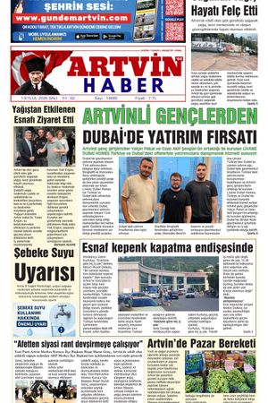 1 Eylül Tarihli Gazete